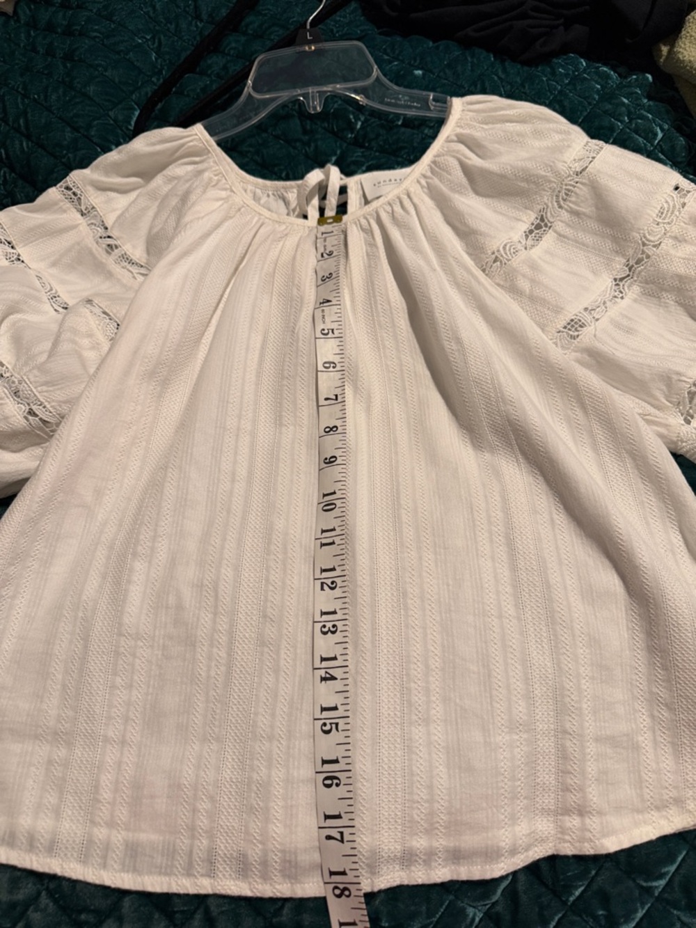 sundays Cream Boho Puff-Sleeve Peasant Top - Picture 7 of 7